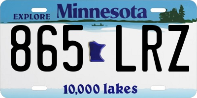 MN license plate 865LRZ