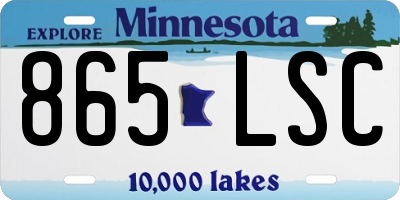 MN license plate 865LSC