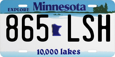 MN license plate 865LSH