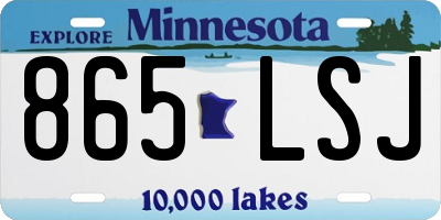MN license plate 865LSJ