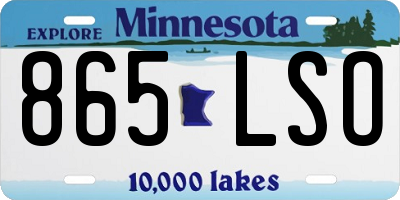 MN license plate 865LSO