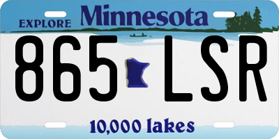 MN license plate 865LSR