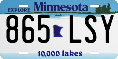 MN license plate 865LSY