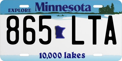 MN license plate 865LTA