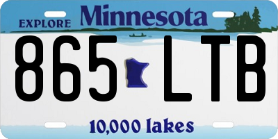 MN license plate 865LTB