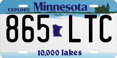 MN license plate 865LTC