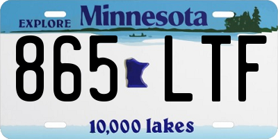 MN license plate 865LTF