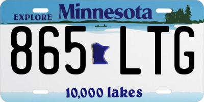 MN license plate 865LTG
