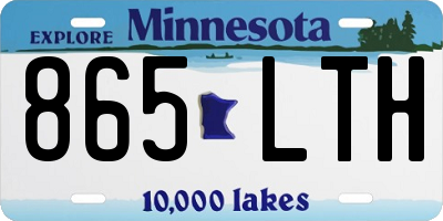 MN license plate 865LTH