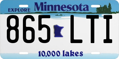 MN license plate 865LTI