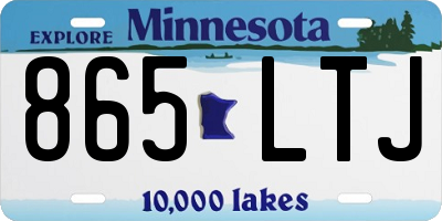 MN license plate 865LTJ