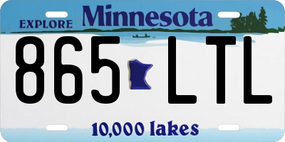 MN license plate 865LTL