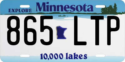 MN license plate 865LTP