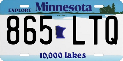 MN license plate 865LTQ