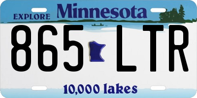MN license plate 865LTR