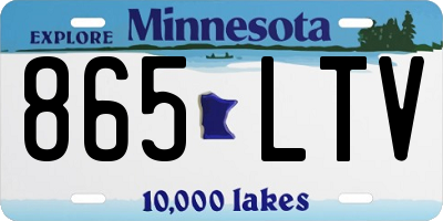 MN license plate 865LTV