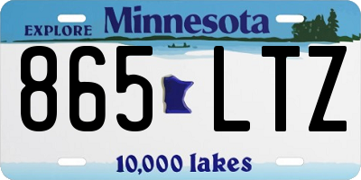 MN license plate 865LTZ