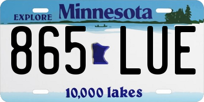 MN license plate 865LUE