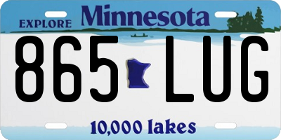 MN license plate 865LUG