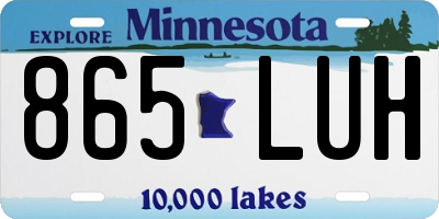 MN license plate 865LUH