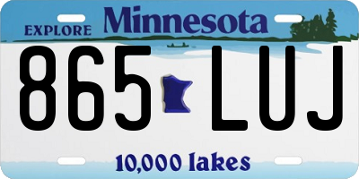 MN license plate 865LUJ