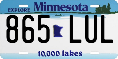 MN license plate 865LUL