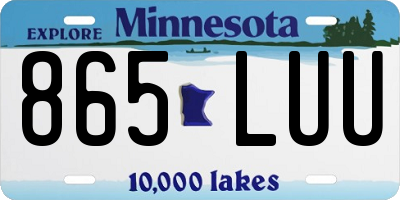 MN license plate 865LUU