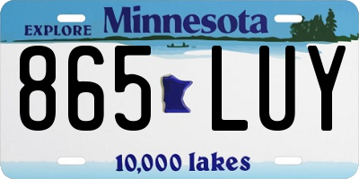 MN license plate 865LUY