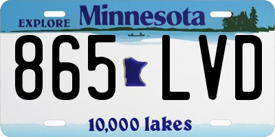 MN license plate 865LVD
