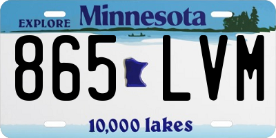 MN license plate 865LVM