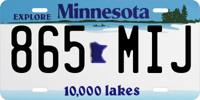 MN license plate 865MIJ