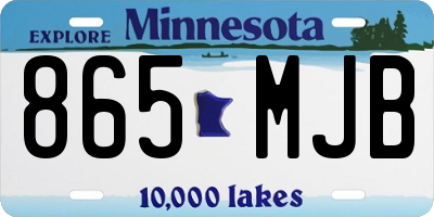 MN license plate 865MJB