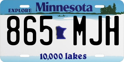 MN license plate 865MJH