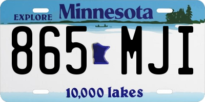 MN license plate 865MJI