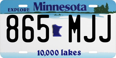 MN license plate 865MJJ