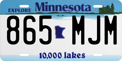 MN license plate 865MJM