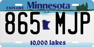 MN license plate 865MJP