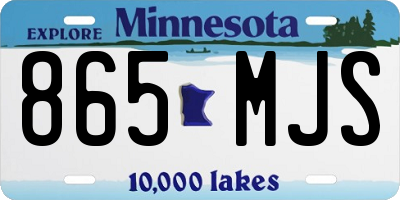 MN license plate 865MJS