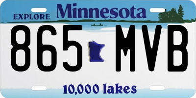 MN license plate 865MVB
