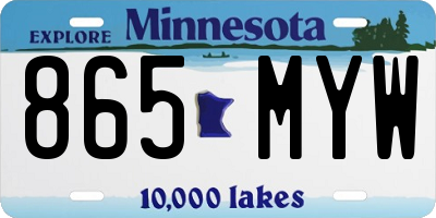 MN license plate 865MYW