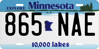MN license plate 865NAE