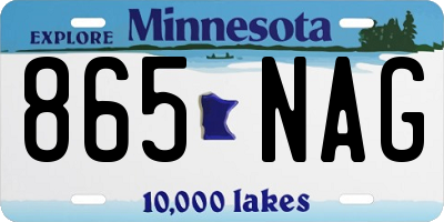 MN license plate 865NAG