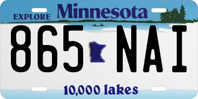 MN license plate 865NAI