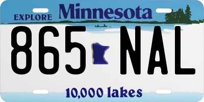 MN license plate 865NAL