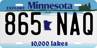 MN license plate 865NAQ