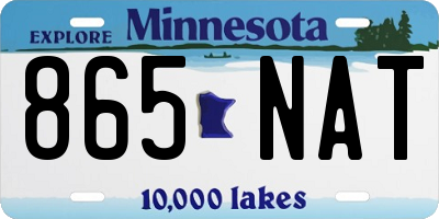 MN license plate 865NAT