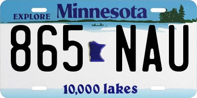 MN license plate 865NAU
