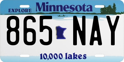 MN license plate 865NAY