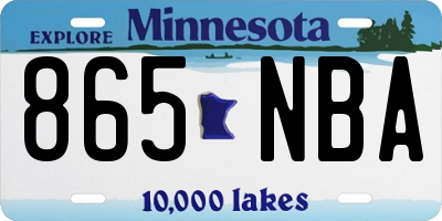 MN license plate 865NBA