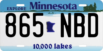 MN license plate 865NBD